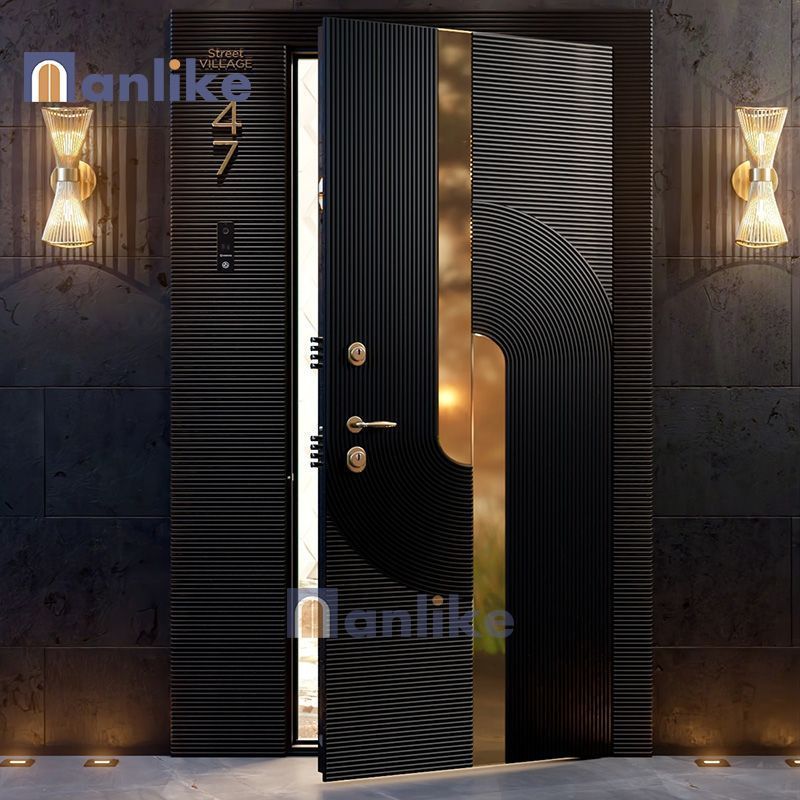 Residential Villa Main Entrance Anti-Theft Personal Custom Design Security Front Aluminium Door Main Door Modern Design