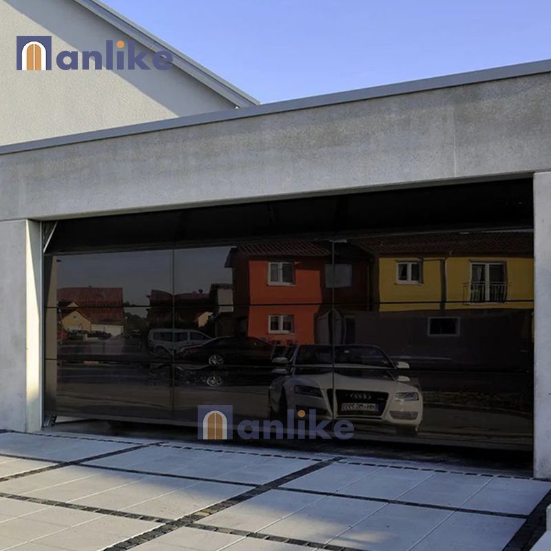 Anlike 8x7 12x7 16x7 Custom Modern Frameless Mirror Auto Smart Electric Aluminium Glass Garage Door For House