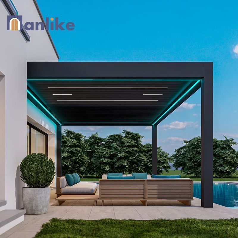 Anlike Modern Garden Buildings Smart Bioclimatic Louvered Motorized Aluminium Pavilion Pergolas And Gazebos Outdoor