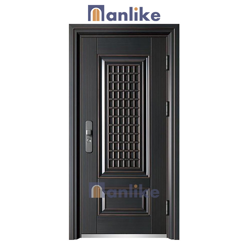 Anlike New Design Wholesale Anti Burglar Smart Lock Double-Leaf Steel Exterior Security Doors For House