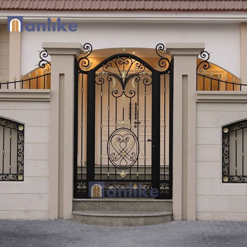 Anlike Luxurious Garden Villa Antique Design Entry Electric Modern Driveway Cast Wrought Iron Gate