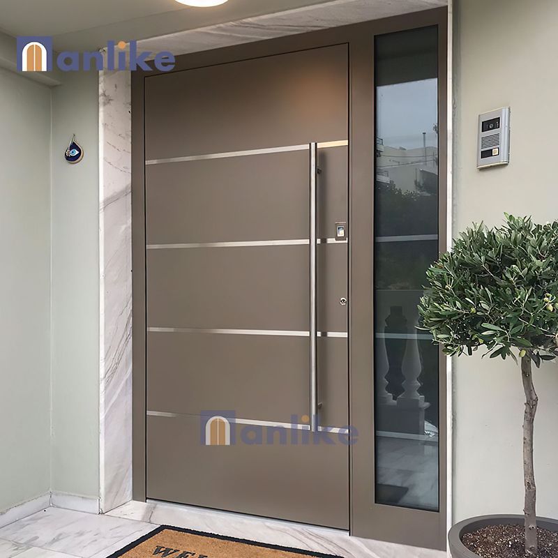 Anlike High Quality Exterior Entrance Front Main Gate Modern Residential Aluminum Stainless Steel Security Door