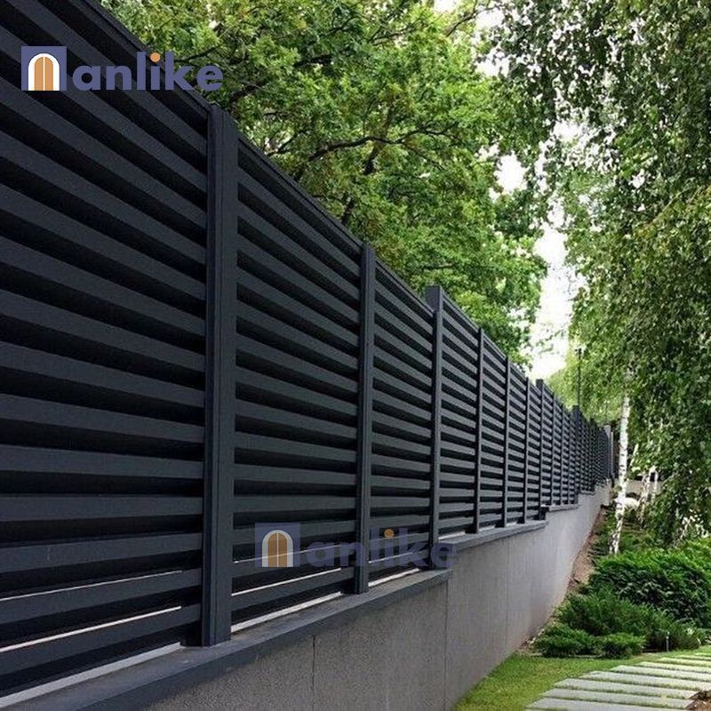 Anlike Guangdong Villa Home Residential Shutter Modular Patio Modern Wall Yard Aluminum Electric Garden Fence For House