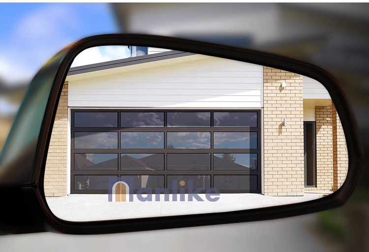 Anlike 8x7 12x7 16x7 Custom Modern Frameless Mirror Auto Smart Electric Aluminium Glass Garage Door For House