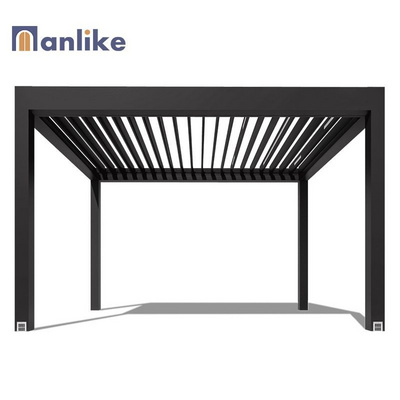 Anlike Smart Louvered 3X4 Pavilion Wall Mounted Motorized Garden Buildings Aluminium Electric Pergola Gazebo Outdoor