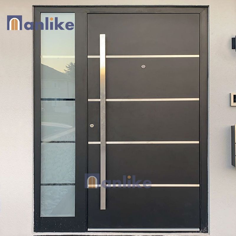 Anlike High Quality Exterior Entrance Front Main Gate Modern Residential Aluminum Stainless Steel Security Door