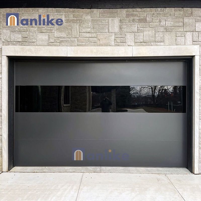 Anlike Smart Automatic Luxury Mirror Glass Overhead Panel Lift Remote Control Modern 9x8 9x7 Double Garage Door