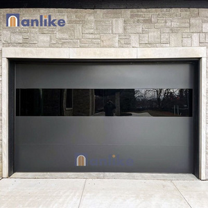 Anlike Smart Automatic Luxury Mirror Glass Overhead Panel Lift Remote Control Modern 9x8 9x7 Double Garage Door