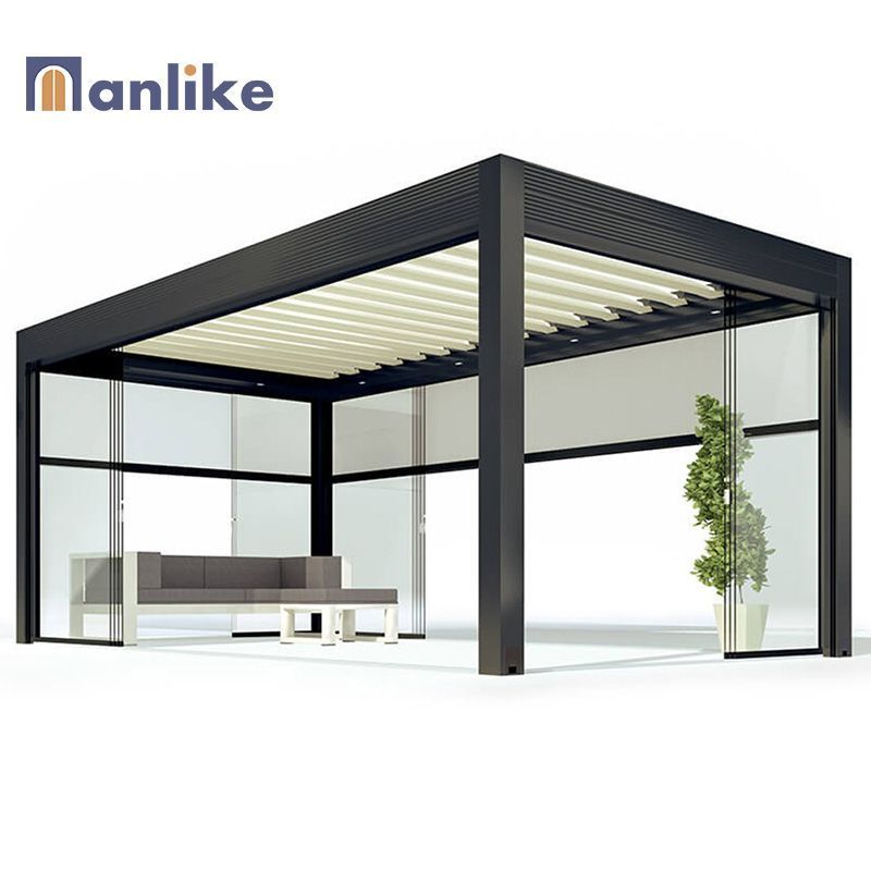 Anlike Strong Winds Pavilion 3x3 5x4 5x5 RGB Grey Bois Bioclimat Bioclimatique Modern Aluminium Gazebos Pergola