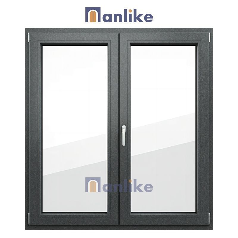 Anlike Energy Saving Philippines Price Passive House Inswing Black Aluminum Frame Double Glazed Casement Windows For Nigeria