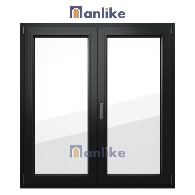 Anlike Energy Saving Philippines Price Passive House Inswing Black Aluminum Frame Double Glazed Casement Windows For Nigeria