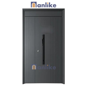 Anlike High Quality Top Double Main Villa Entry Design Metal Security Turkish One Half House Steel Door