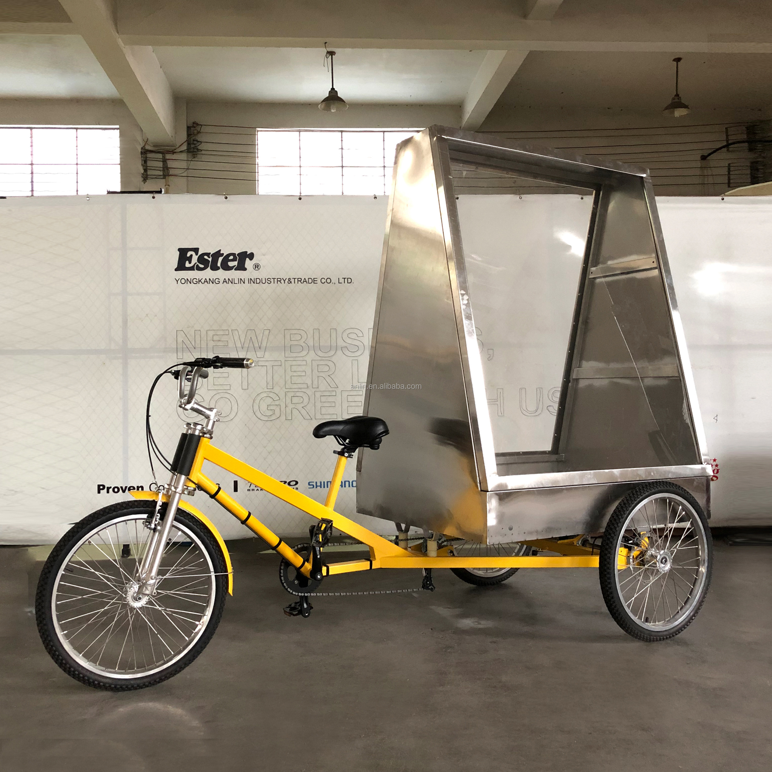 ESTER Electric Two Side LED Billboard Outdoor Advertising Tricycle,  tricycle advertising, LED lights in the box to choose