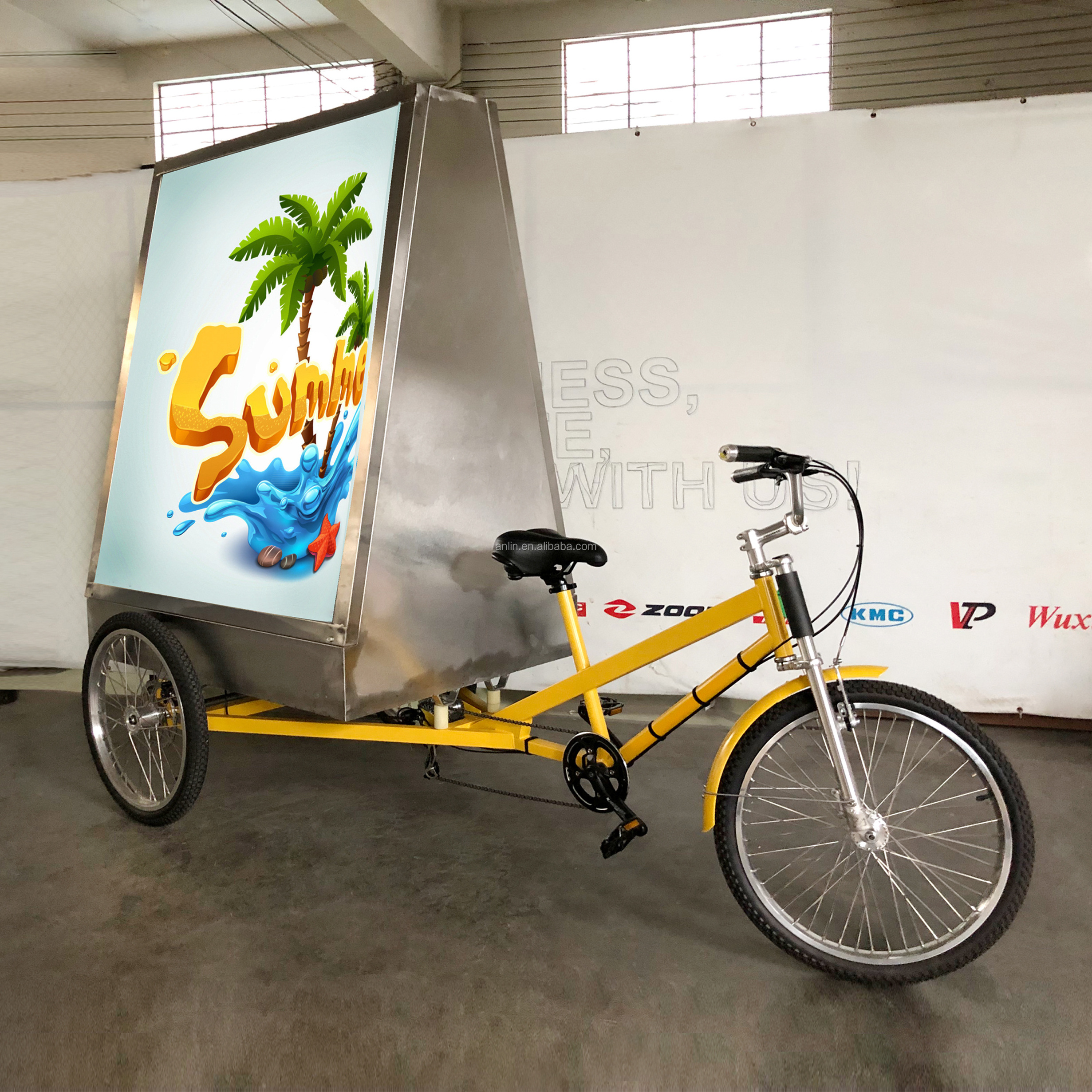 ESTER Electric Two Side LED Billboard Outdoor Advertising Tricycle,  tricycle advertising, LED lights in the box to choose