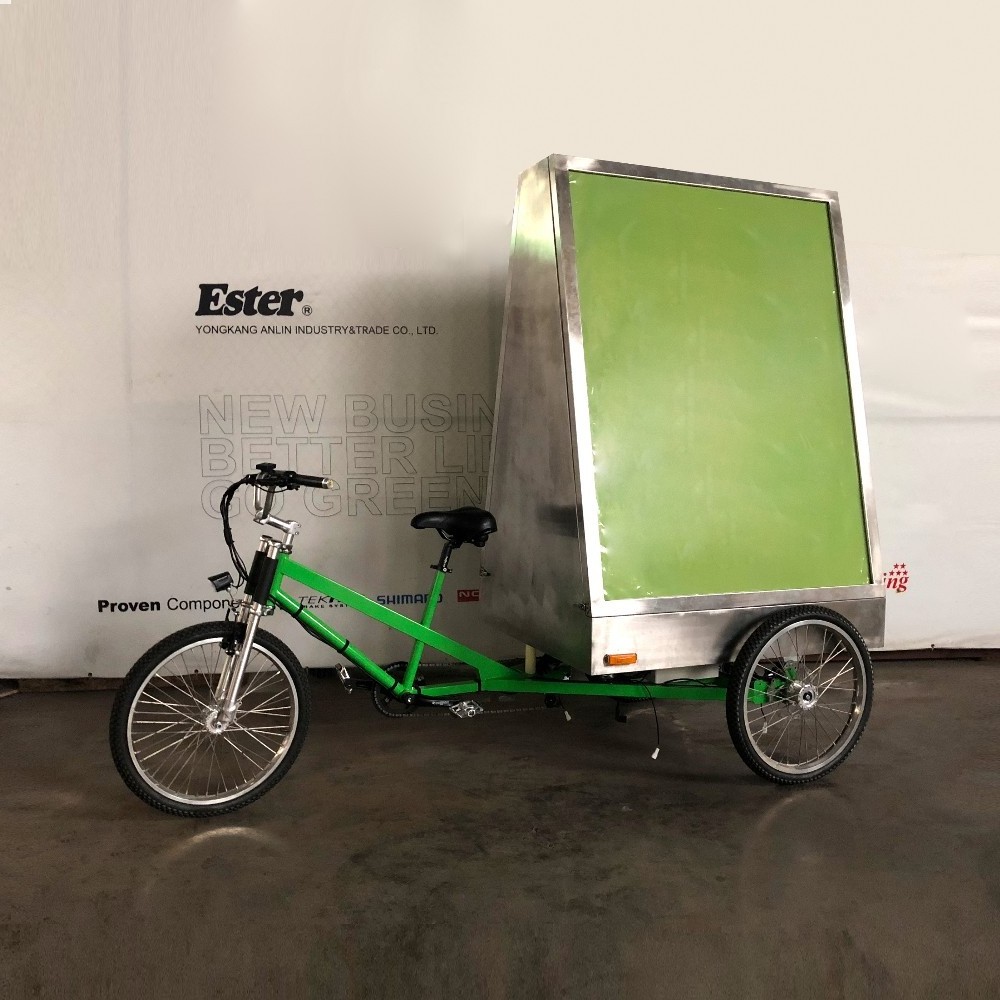 ESTER Electric Two Side LED Billboard Outdoor Advertising Tricycle, electric tricycle advertising