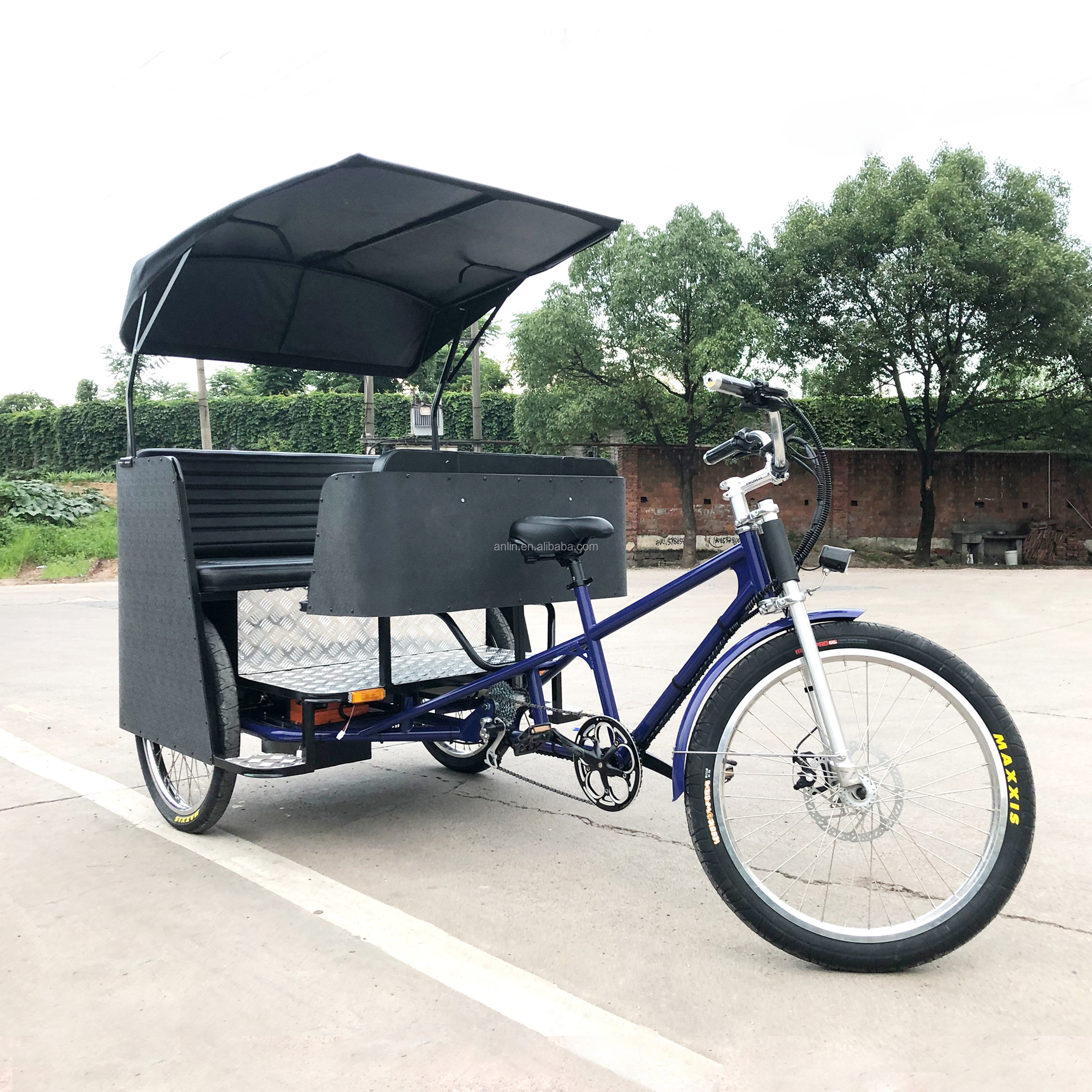 CE Certificate 500w Brushless Motor ESTER Bicitaxis Decorative Rickshaw for Family, 5-seat tricycle