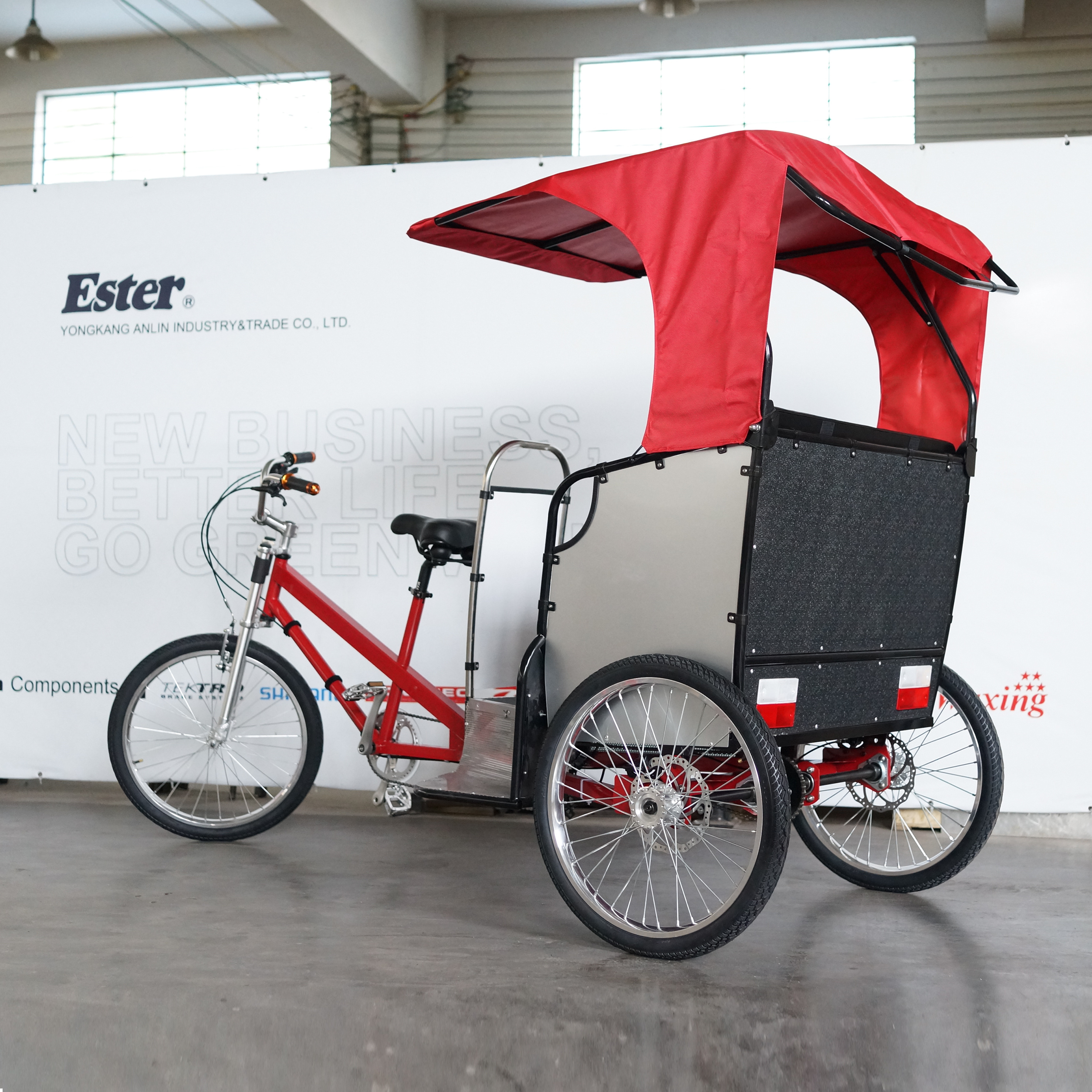 ESTER Pedal Pedicab for Adult,Non Electric Pedicab