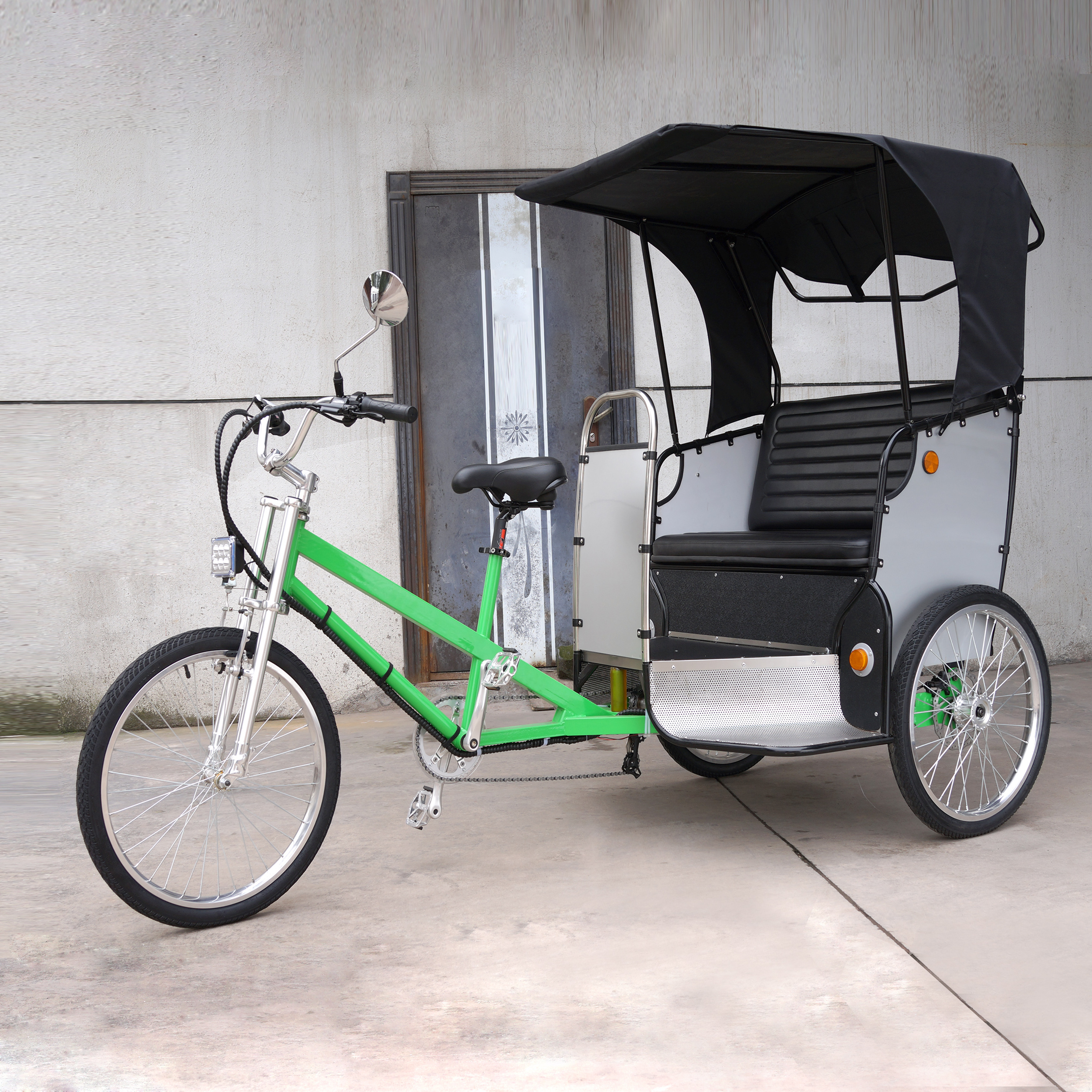 ESTER Bicycle Tuk Tuk Taxi 3 Wheel Bike,pedal pedicab/ rickshaw with reflector