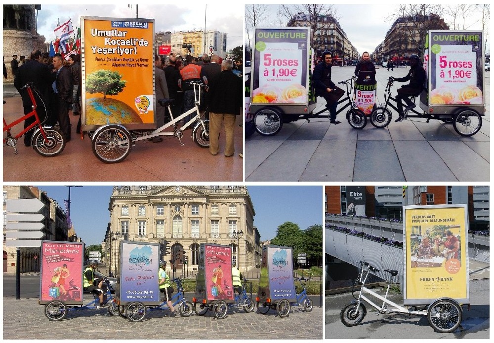 ESTER Electric Two Side LED Billboard Outdoor Advertising Tricycle, electric tricycle advertising