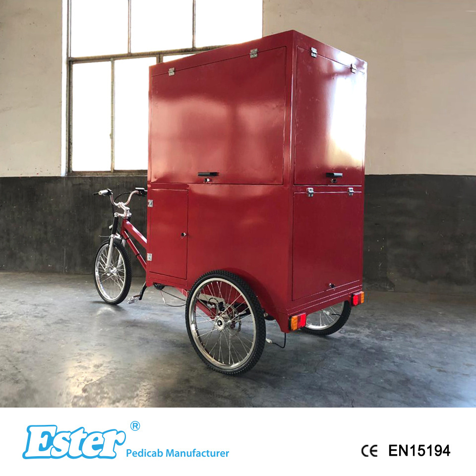 ESTER 500W Rear Motor Electric Coffee Trike High Quality, cargo trike enclosed