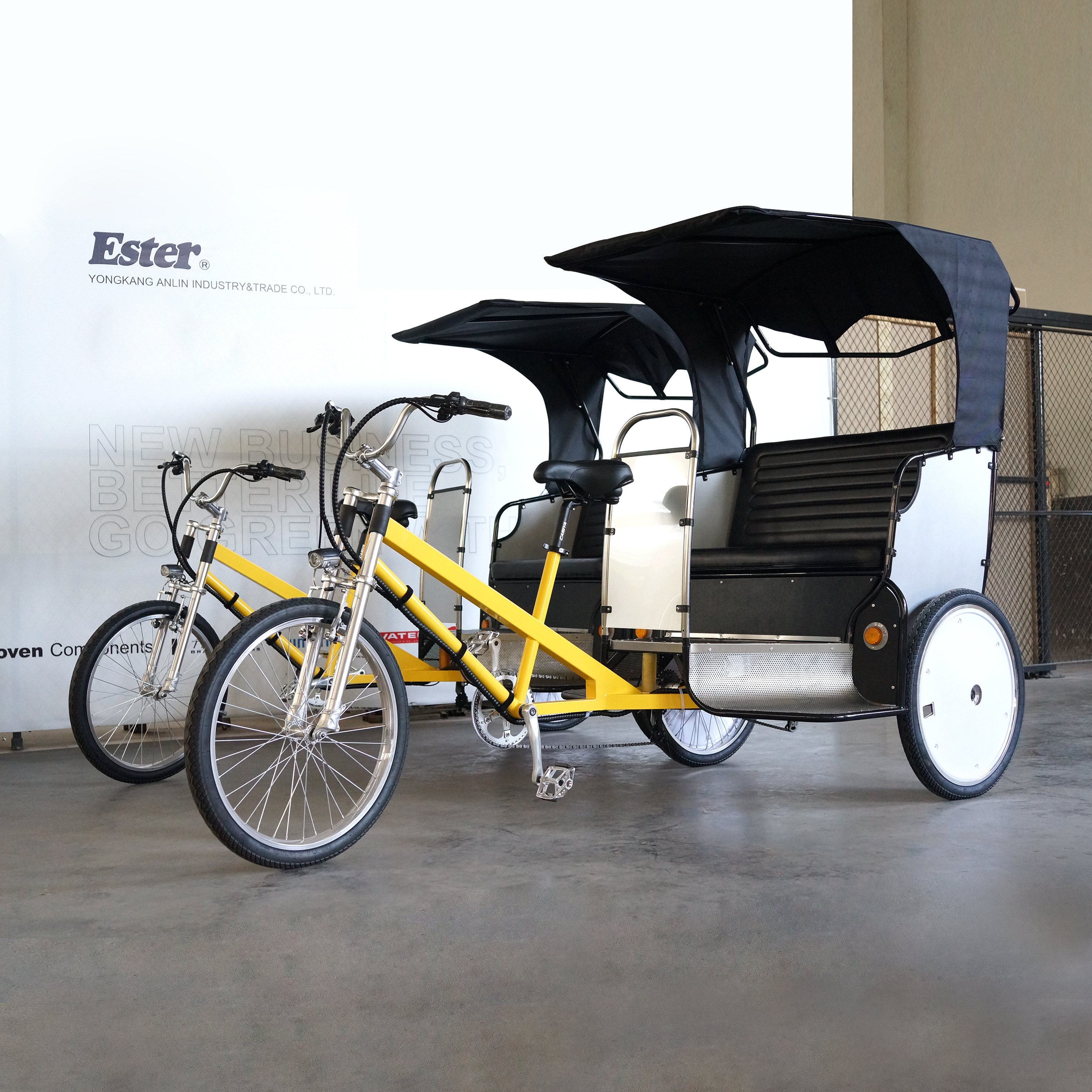 Passenger ESTER Rickshaw Price /Bike-Taxi/Pedicab Rickshaw with New Waterproof Lines for sale