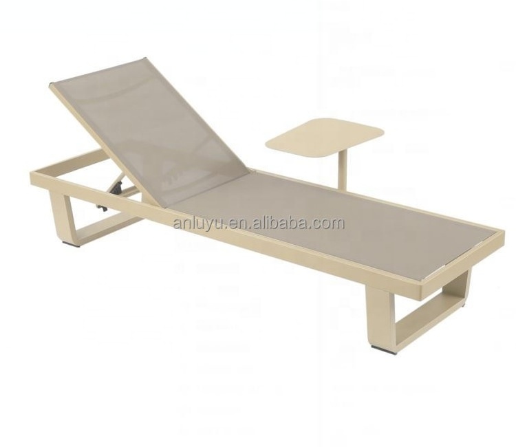 Modern Outdoor Pool Lounger Furniture Comfortable Mesh Sun Loungers for Courtyard Park Villa & Exterior for Sunbathing