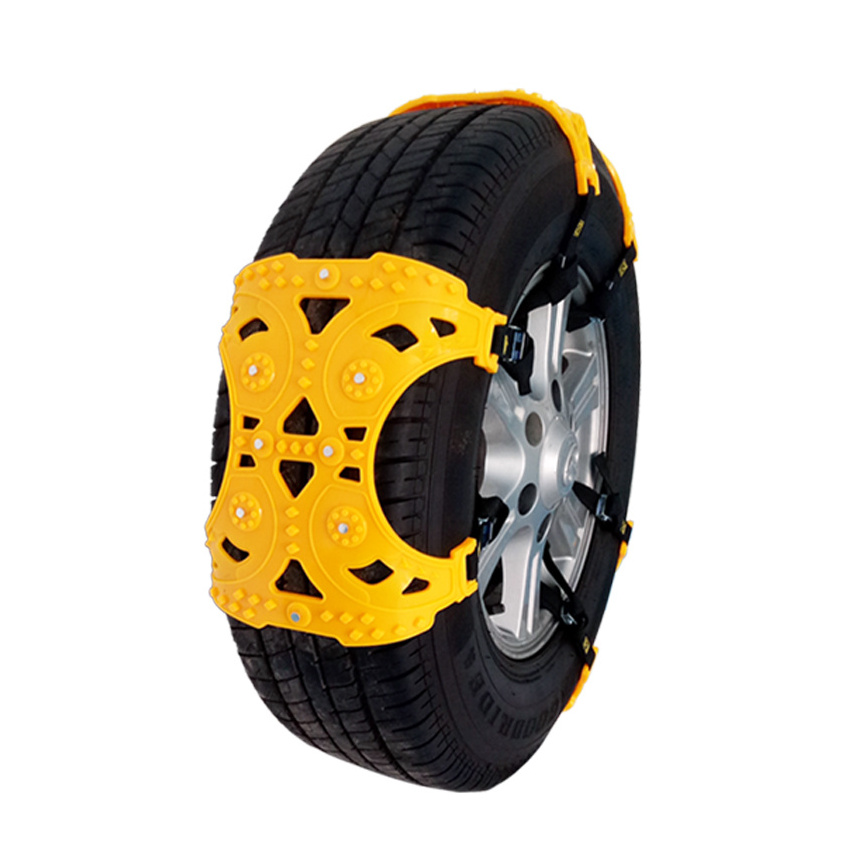 Certificated 8PCS/Set TPU Plastic Yellow Car Truck Tractor SUV Tire Snow Chain Tire Chains