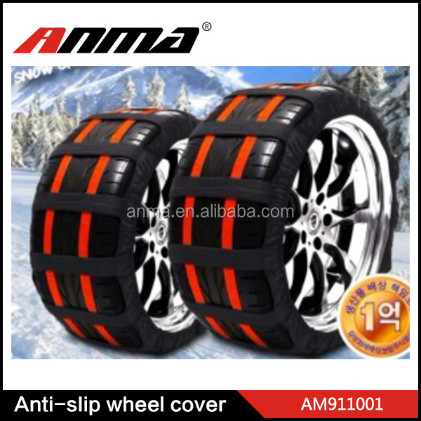 Universal anti slip car snow socks for tires