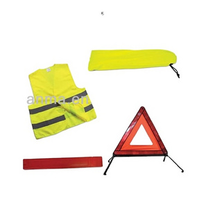 warning triangle kit/ reflective vest kit with warning triangle/ road traffic car emergency kit