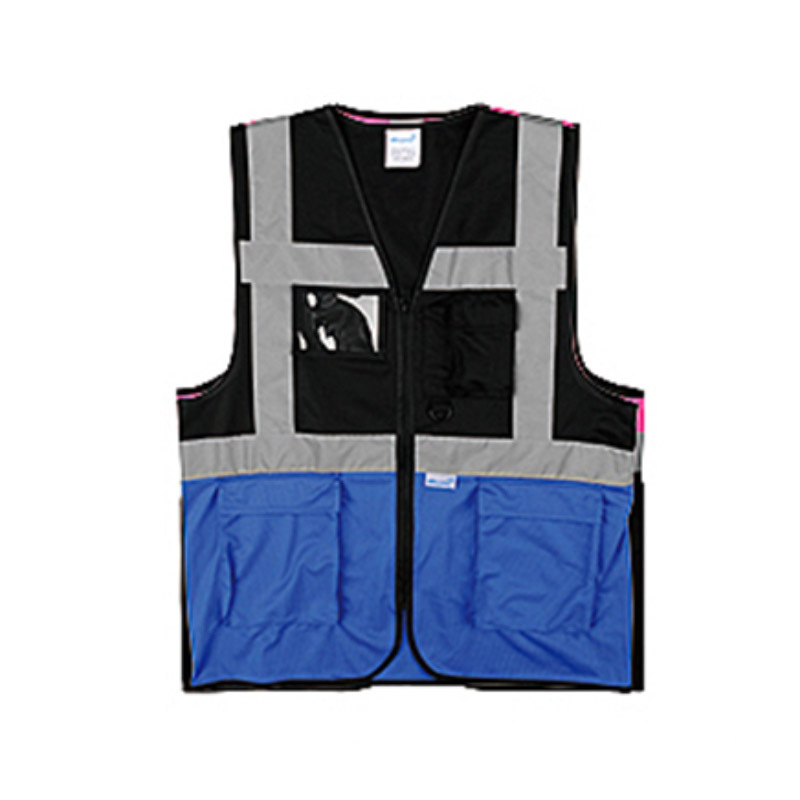 Pink hi vis jacket knitted fabric reflective safety vest