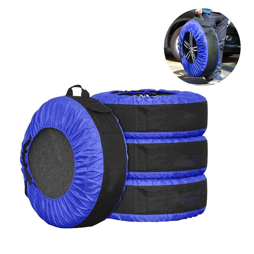 Tire Cover Case Car Spare Tire Cover Storage Bags Carry Tote Polyester Tire For Cars Wheel Protection Covers