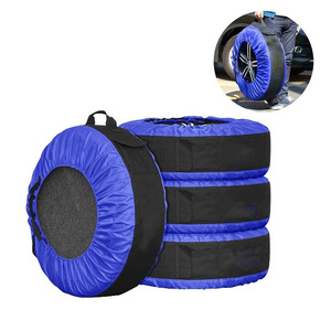 Tire Cover Case Car Spare Tire Cover Storage Bags Carry Tote Polyester Tire For Cars Wheel Protection Covers