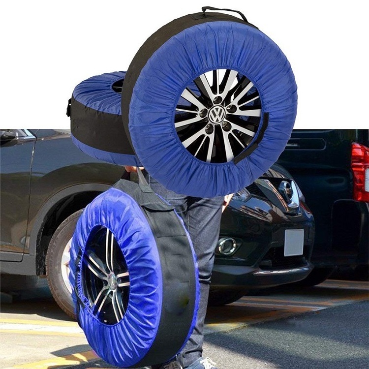 Tire Cover Case Car Spare Tire Cover Storage Bags Carry Tote Polyester Tire For Cars Wheel Protection Covers