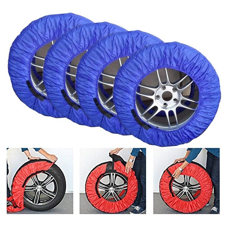 Tire Cover Case Car Spare Tire Cover Storage Bags Carry Tote Polyester Tire For Cars Wheel Protection Covers