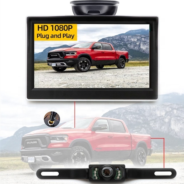 Wireless Rear View Parking Backup Camera Mounted on License Plate