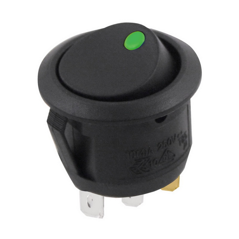 Round Rocker Switch 12V with LED Light dot car auto rv Boat Toggle SPST