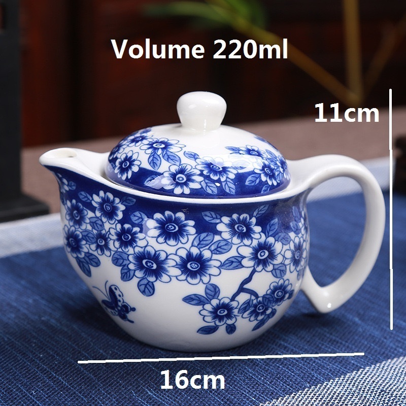 Wholesale Teapot and Cup Chinese tea sets Vintage Ceramic Blue and white Porcelain Tea Coffee Pot Cup Set Tea For One Teapot Set