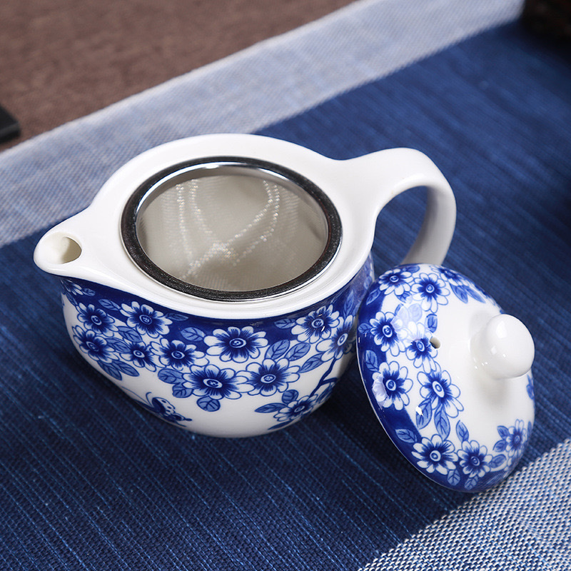 Wholesale Teapot and Cup Chinese tea sets Vintage Ceramic Blue and white Porcelain Tea Coffee Pot Cup Set Tea For One Teapot Set