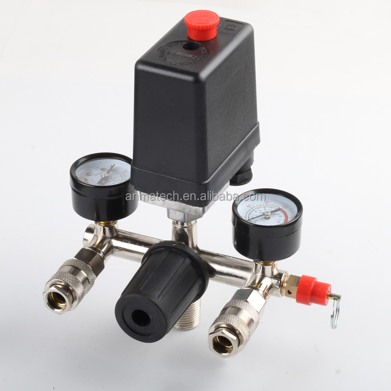 Wholesale 220V/380V Air Compressor Pressure Valve Control Switch 90-125PSI Regulator With Quick Connector