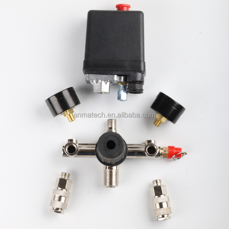 Wholesale 220V/380V Air Compressor Pressure Valve Control Switch 90-125PSI Regulator With Quick Connector