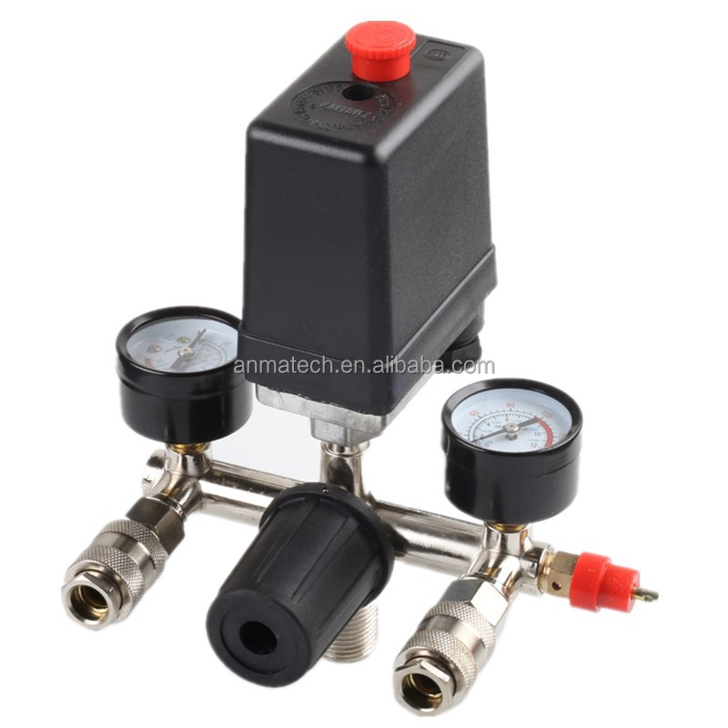 Wholesale 220V/380V Air Compressor Pressure Valve Control Switch 90-125PSI Regulator With Quick Connector