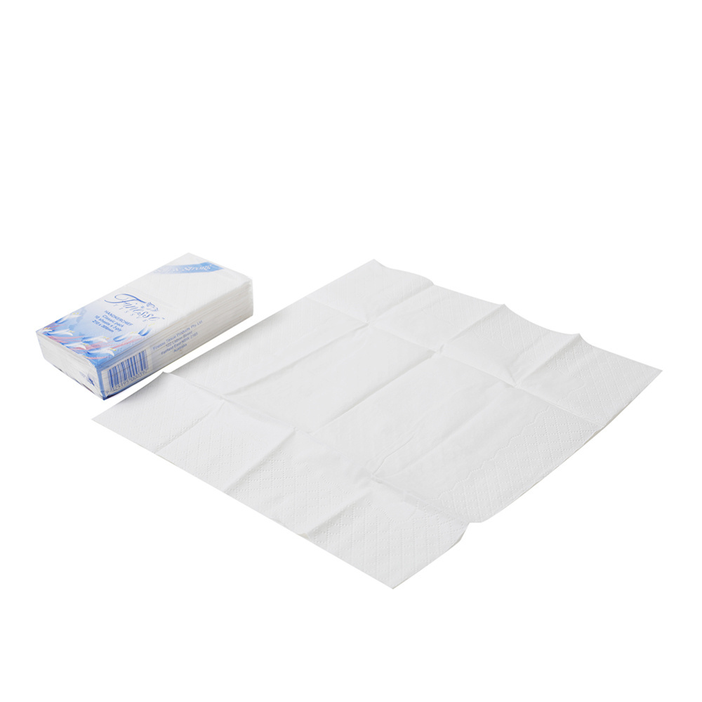 Carrier Tissue Customized Printed Mini Pocket Facial Napkin Fold With Pockets Paper Logo Wallet