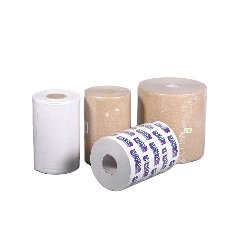 Recycled Pulp Hand Roll Towel China Industrial Paper Towels Rolls Custom Organic Rolling Papers Disposable Rollo De Papel