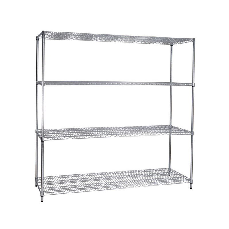 4Tier Layer Storage Equipment Heavy Duty Wire Shelving shoe  stacking shelves clothes household storage rack