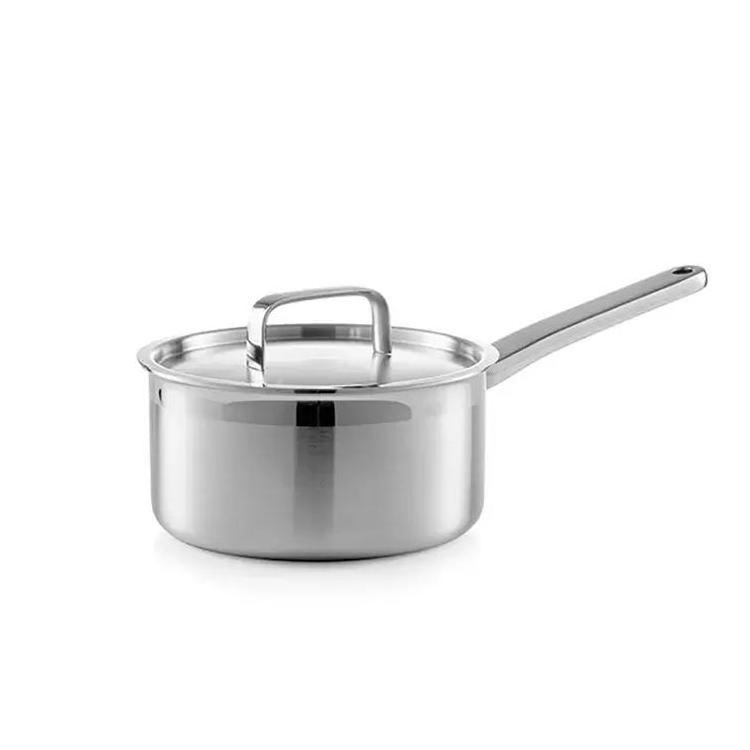 Luxury Triple Bottom Milk Pot 304 Stainless Steel Stock Pot Multifunctional Kitchen Cooking Pan Cooker