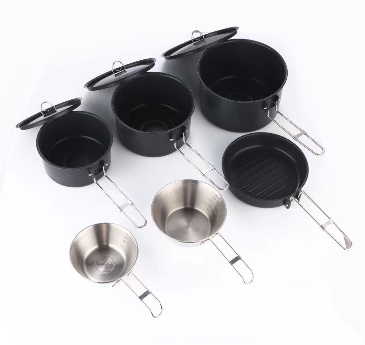 Hot Sale 2-3 Person Camping Cookset Outdoor Picnic Mess Set Camping Cookware