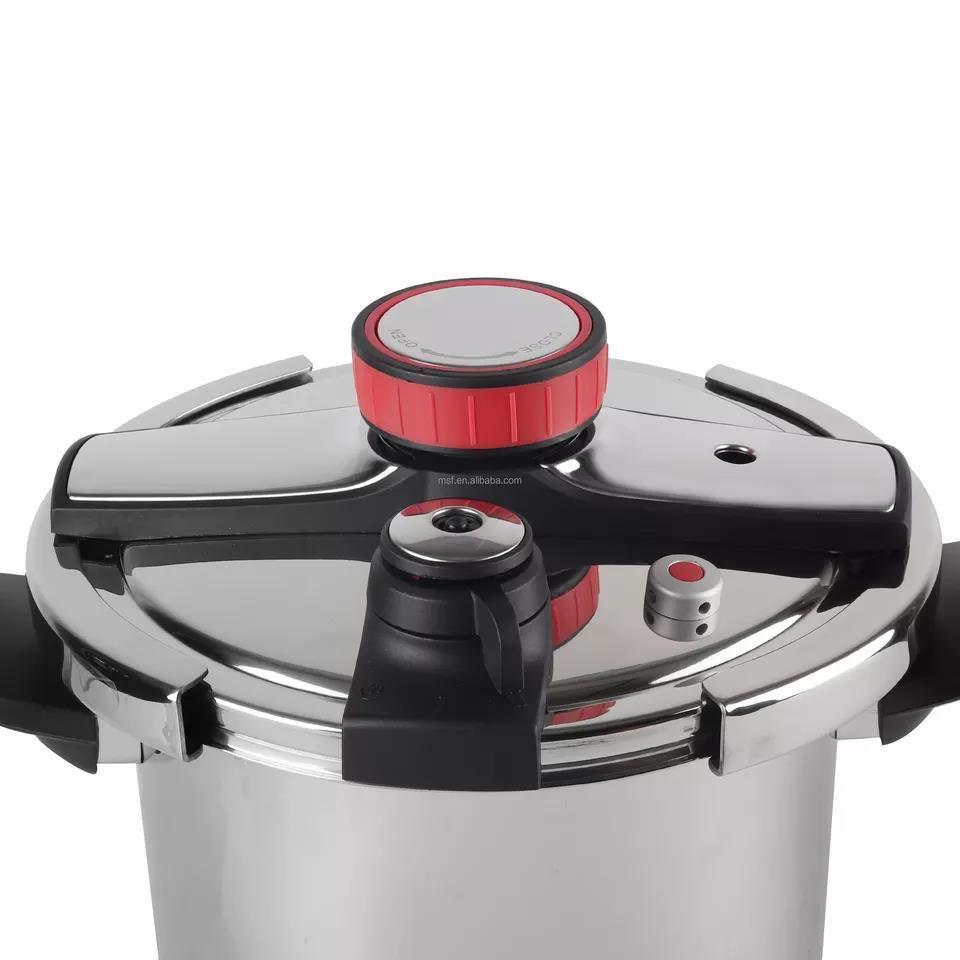 High Quality Kitchen Equipment  Pressure Cooker  22CM Black Mirror Metal OEM Large Capacity Energy-saving Pressure Cooker