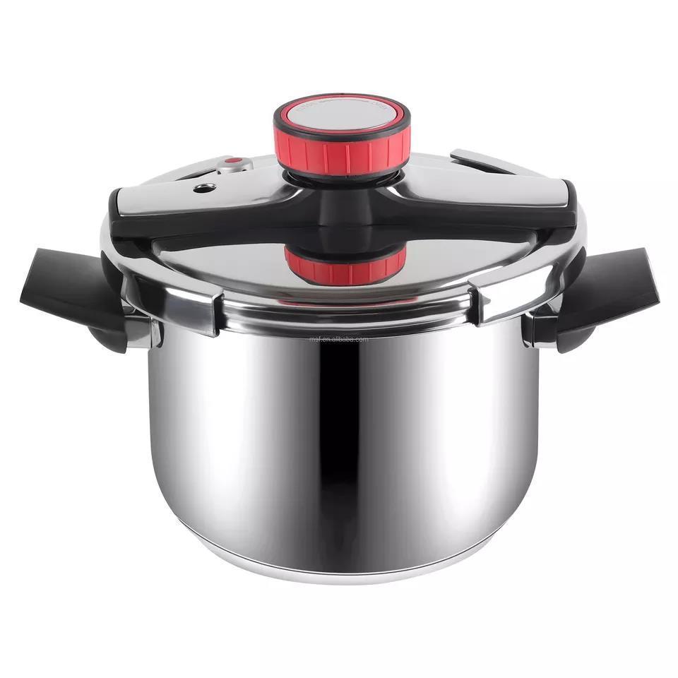 High Quality Kitchen Equipment  Pressure Cooker  22CM Black Mirror Metal OEM Large Capacity Energy-saving Pressure Cooker