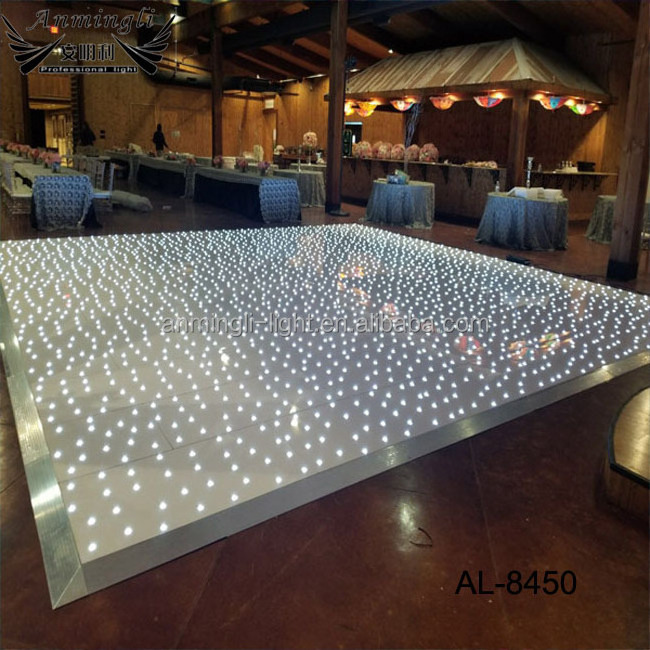 LED Uplights whole set white led twinkling star lighted dance floor for sale