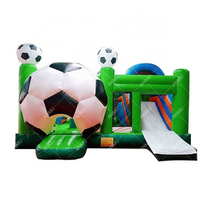 Football Inflatable Combo house children sport theme Jumping castle combo slide bounce jumper